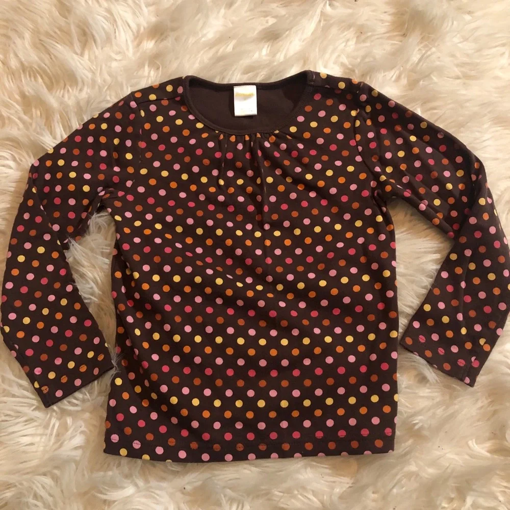 Gymboree long sleeve polka dot shirt sz 6